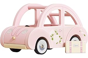 Le Toy Van - Wooden Daisylane Sophie's Car Accessories Play Set For Dolls Houses | Dolls House Furniture Sets - Suitable For Ages 3+,Pink