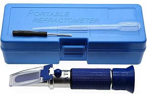 AMTAST Brix Refractometer with ATC for Liquid Fruit Canned Food Sugar Content Test 0-32% Brix Refractometer Automatic Temperature Compensation