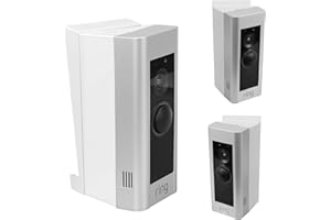 SKINGHONG Soporte de ángulo Ajustable para Anillo de vídeo Doorbell-Pro – 30° Izquierda y 30° ángulo Correcto, Adaptador de Timbre de Puerta, ampliación del Campo de visión (Blanco)