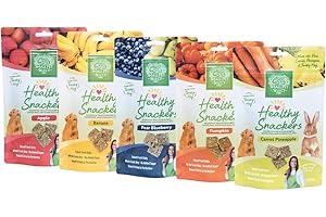 Small Pet Select – Healthy Snacker Treat Bundle (5-Pack) | All-Natural Oven-Baked Treats for Rabbits, Guinea Pigs & Small Pets | Includes 5 Flavors with Real Fruits, Veggies & Herbs