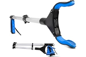 BCHEE Litter Pickers Grabber Stick | 81cm 32" Heavy Duty Pick Up Stick | UK Business | Wrist Strap, Foldable, Rotating | Beach Cleans, Garden Waste, Helping Hand Grabber Disabled | Multi-buy Discounts