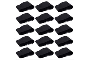 HAOKAINI Lot de 15 brassards élastiques Noirs pour capitaines de Football, Sport d'équipe, Brassard pour Le Respect des funérailles