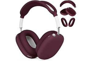 VISOOM Case for Airpods Max Headphones, Soft Silicone Protective Cover for Apple Airpod Max Accessories Cases(Burgundy)