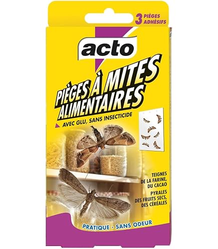 Pièges à Mites Alimentaires Orion - Lot De 6, Sans Insecticide Ni Odeur, Efficacité 6 Semaines - Pour Garde-manger Et Cuisine
