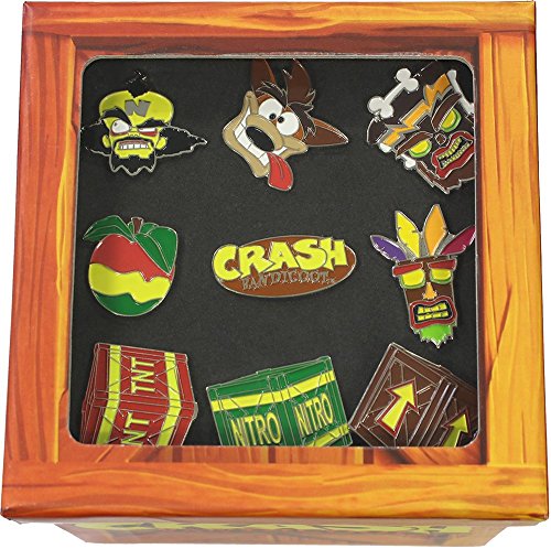 Preisvergleich Produktbild Offiziell Crash Bandicoot Neun Pin-Abzeichen Stück Pin