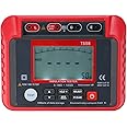 DURAGS TS58 Digital Insulation Resistance Tester 0.1MΩ-10GΩ Megohmmeter with LCD Backlit Display AC DC 10-600V Maximum 2000 Counts DAR PI Index Insulated Resistance Meter Kit with Zipper Bag