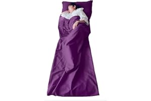 Elonglin Drap de Sac de Couchage de Voyage Portable, Microfibres Doublure Sac de Couchage Idéal pour Auberges Refuges Voyage Hôtel Camping