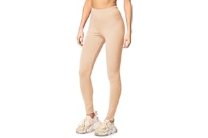 Merry Style Lunghi Leggings Fuseaux Sportivi da Donna Pratico Modello a Vita Alta in Cotone Naturale MS10-198