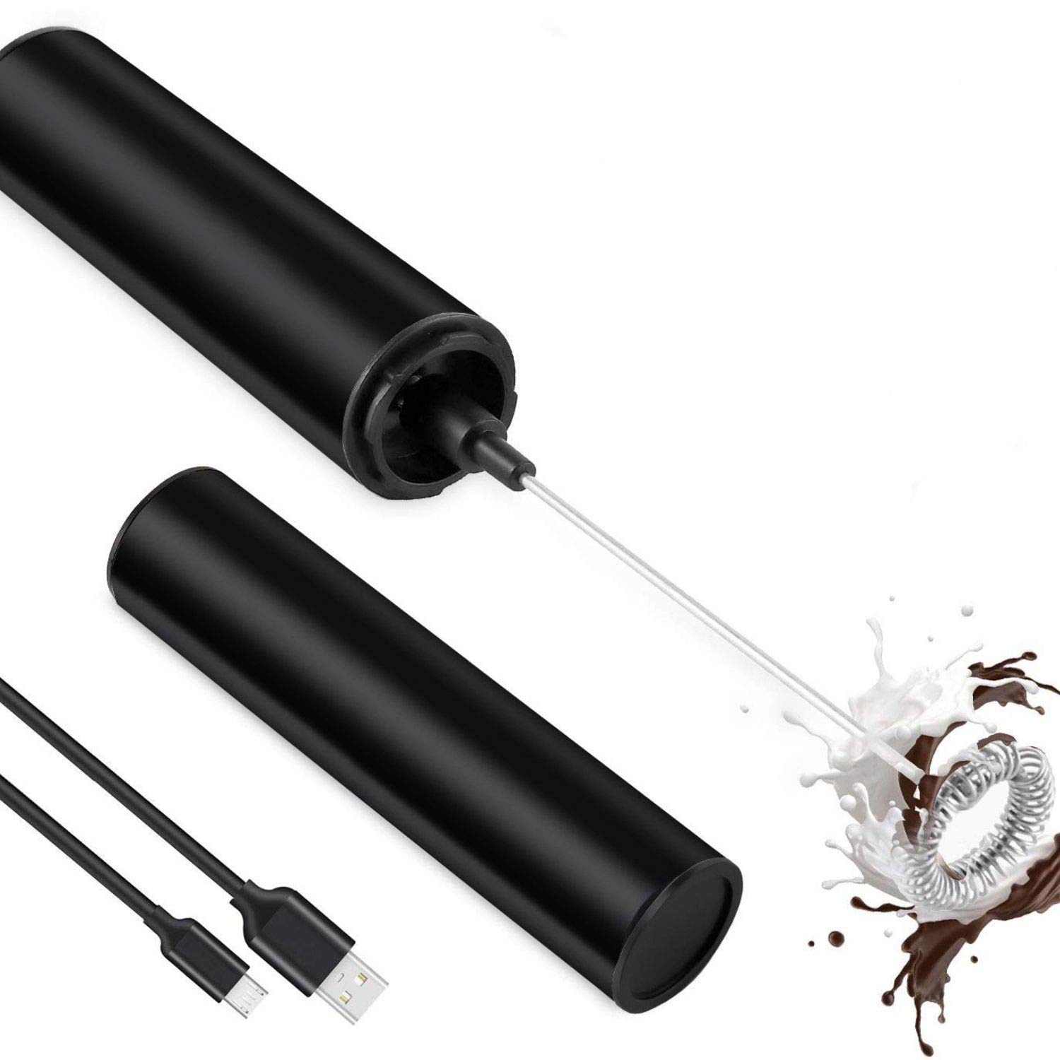 InstaCuppa Travel Milk Frother Hand held Electric Coffee Beater with Rechargeable Battery USB Charging Cable, Travel Casing (