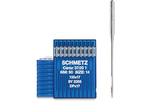 SCHMETZ 100 agujas con cabo redondo de 2,0 mm para máquinas de coser industriales Sistema 135 x 17 | DPx17 | SY 3355 en grosor de aguja 90/14