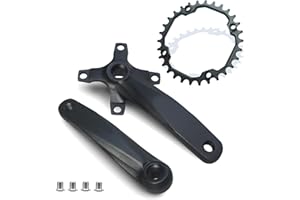 GANOPPER 152mm 165m 170mm MTB Crankset Square Taper Crank Set For Bikes Narrow Wide Chainring Single Speed Chainset