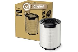 Filtre de Rechange Original Philips pour Purificateur d'Air Série 1000 AC1711, AC1715, HEPA NanoProtect + Charbon Actif, Durée de Vie 12 Mois (FY01700/30)