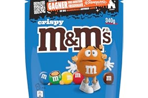 MARS M&M'S CRISPY - Bonbons Chocolat au Lait & Riz Soufflé - 340g Sachet de Chocolats