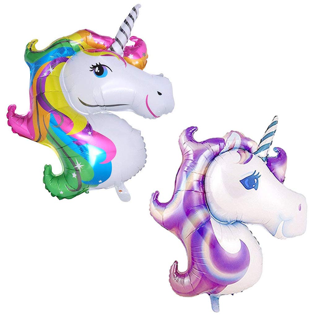 Yidaxing Unicorn Decorazioni per Feste Unicorno 2pcs Enorme Palloncino Unicorno 1pcs Buon Compleanno Ballon Banner e… - immagine 7