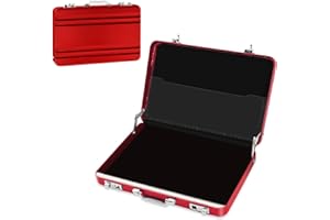 HPBAGGY Valigetta per Soldi, Regali di Denaro per Compleanno, Scatola per Biglietti da Visita, Portafoglio Carte Credito in Alluminio, Buono di Viaggio (Rosso)