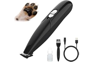 YOPOTIKA Cordless Dog Paw Trimmer, USB Rechargeable Pet Paw Clippers for Grooming, Cats Dogs Hair Trimmer for Paws Eyes Face, 2 Speeds Adjuestable