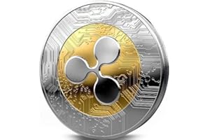 SMTHOME 1 moneda Ripple XRP CRYPTO conmemorativa para coleccionar, monedas de aniversario de aleación de oro y plata de doble color con caja