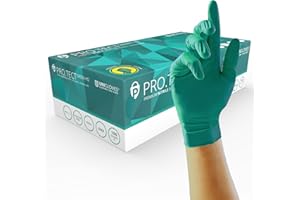 UNIGLOVES PRO.TECT GA0083 Rękawiczki jednorazowe HD nitrylowe, bardzo wytrzymałe, jednorazowe rękawiczki jednorazowe, uniwersalne, bezpudrowe, 100 sztuk, M