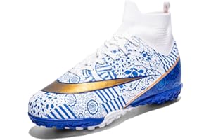 VTASQ Zapatos de Fútbol Niño Botas de Fútbol césped Artificial Zapatillas de Entrenamiento para Adolescentes Zapatillas Deportivas para Interior y Exterior Zapatillas de fútbol.