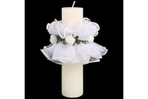 BOFUNX Decorazione Candela Battesimo Comunione Candela Protezione Antigoccia Gonne di Candele per Comunione Battesimo Cresima Matrimonio Compleanno DIY