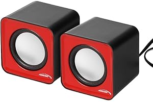 Audiocore AC870 APT-X Haut-parleurs stéréo compactes 2.0 Watts PC 2x3 RMS Rouge (AC870 R)