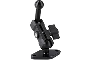 Leenconghui Aluminium GPS-Vehicle-Mounts, Drill Mount Diamond Plate with 17mm Ball, Compatible with Garmin Devices & Phone Holders