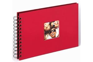 walther design album fotografico rosso 23 x 17 cm album a spirale con ritaglio di copertina, Fun SA-109-R