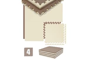 eyepower 4 cm Tapis de Sol Sport: 1m² Tapis de Sport Fitness a la Maison - 4 Tapis Mousse EVA 50x50 - Tapis Musculation Tapis de Sol Gym Tapis de Sport Epais - Dalles avec petits Défauts Visuels