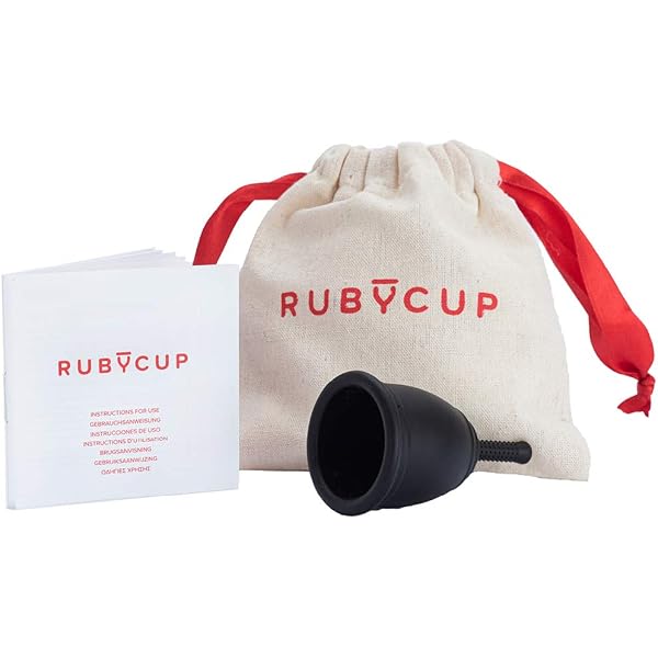 Ruby Cup Wiederverwendbare hypoallergene Menstruationstasse, Größe 