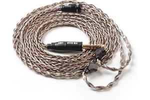 Yinyoo KBEAR KBX4905 kabel do słuchawek, 0,78 mm, 2-pinowy 0,1 cala (2,5 mm), mieszany monokrystaliczny gwint miedziany i srebrnej folii, 8-rdzeniowy kabel modernizacyjny, NRA/C12/ARIA/KATO