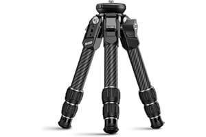 SIRUI Mini treppiede da viaggio in fibra di carbonio serie AM223LS con colonna centrale in fibra di carbonio a due sezioni