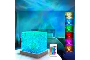 ELOUYCKE Ocean Wave Light Projector, Galaxy Projector Night Light for Bedroom, 16 Colors, 30 Lighting Effects, Dimmable, Remote Control, Ambient Lighting for Kids Adults, Living Room, Game Room, Bedroom Decor