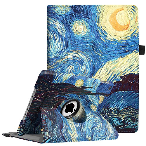 Fintie iPad 9.7 Zoll 2017 / iPad Air Hülle - 360 Grad Rotierend Stand Smart Cover Case Schutzhülle Tasche mit Auto Schlaf / Wach Funktion für Apple iPad 2017 Neue Modell / iPad Air 2013 Modell (Nicht geeignet für iPad Air 2), Sternennacht