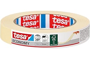 tesa UNIVERSAL taśma malarska - uniwersalna taśma samoprzylepna bez rozpuszczalników, do maskowania podczas malowania - usunięcie bez pozostawiania śladów do 4 dni po użyciu - szeroka, 50m x 19mm