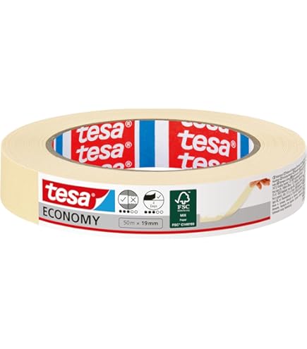 tesa® afplaktape Perfect oranje 50m x 30mm