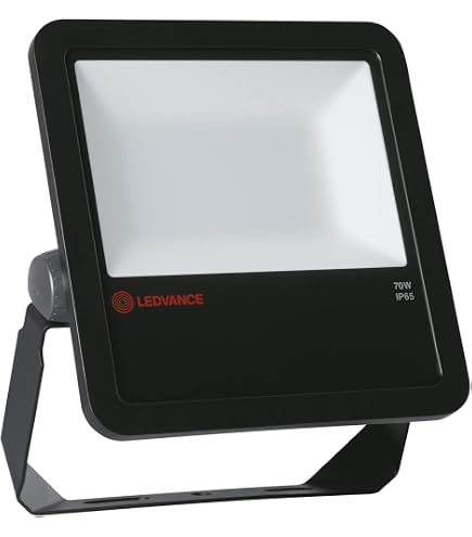 LEDVANCE LED Fluter 50 W – Asymmetrisch, IP66, 3000 K Warmweiß, Aluminiumgehäuse, Für Außenbereich