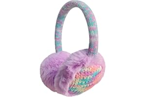 IHCEMIH Ear Muffs Girls Women Earmuffs Fluffy Plush Adjustable Knitted Earmuff Winter Accessories Soft Ear Warmers Running Skiing Ears Covers Protectors from Wind Cold Outdoor Gift for Children