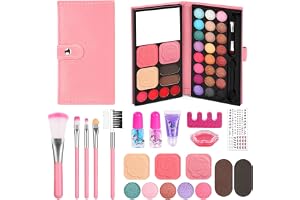 Aomig barnsmink 44 st barnsmink set smink barn makeup tvättbar säker giftfri makeup set leksak flicka lämplig jul födelsedag