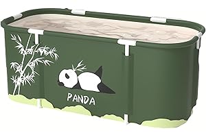 aichilra Portable Foldable Bathtub for Adults, Thicken Multiple Layer Family SPA Soaking Tub, Standing Soaking Bath Tub for Two People