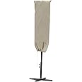 Outsunny Garden Parasol Cover, Outdoor Patio Umbrella Protector Weatherproof Garden Patio with Rod, Zipper for 2-4m Parasol, Φ60 x 160cm, Khaki
