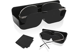 Étui Lunettes Soleil Voiture, Étui à Lunettes de Soleil pour Voiture, Autocollant Support de Lunettes Voiture, Porte-Lunettes Universel Abs de Protection Lunettes Lunettes Auto Accessoires