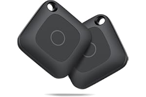 Hoxe Air Tracker Tag, Smart Tag Funziona con Apple Dov'è App (Solo iOS), Localizzatore Chiavi, Trova Oggetti per Valigie/Bagagli, 100dB Sonoro, Batteria Sostituibile, Impermeabile Key Finder, 2-Pezzo