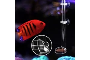 AMONIDA Mangeoire d'aquarium, Tube d'alimentation de Crevette, Accessoires d'aquarium mangeoire à crevettes pour Aquariums de Poissons tropicaux (Longueur du Tube 32cm)