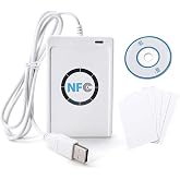 Jadeshay Card Reader,RFID Reader NFC Contactless Reader and Writer RFID NFC Reader and Recorder ACR122U+ Blank Free Software+