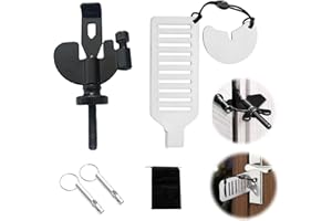 GUOYOU Verrou Porte Interieure,5 Pièces Serrure Porte Interieure Bloque Porte Hotel Verrou Portable de Voyage Serrure Porte Facile Securite Porte,pour Hôtel Appartement École la Maison