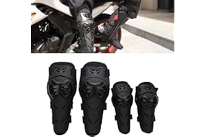 JFG RACING Motorrad Knieschoner und Ellenbogenschoner Set - 4 Stück verstellbare Knie Schutz und ellenbogenschützer Erwachsene Rüstung Motorrad Schutzausrüstung für Motocross Enduro Racing