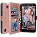 Produktbild LG X Power 2 Hülle, LK Luxus PU Leder Brieftasche Flip Case Cover Schütz Hülle Abdeckung Ledertasche für LG X Power 2 (Rose Gold)