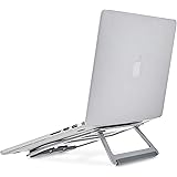 Amazon Basics - Supporto richiudibile in alluminio per PC portatili con display fino a 33 cm (13"), Argento