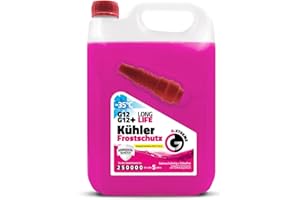 ‎GAMIX Gamix Hochwertige Autochemikalien | Kühlerfrostschutz G12 / G12+ | Kühlflüssigkeit 5 Jahre bis -35°C | Gebrauchsfertig Kühlmittel Auto | 5L