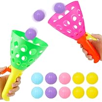 Jeu Lancer-Attraper Zexint – 2 Paniers Et 10 Balles, Enfants 3-12 Ans, Intérieur/Extérieur